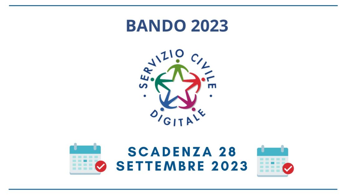 SCADENZA 28 SETTEMBRE 2023 Bando Servizio Civile Digitale
