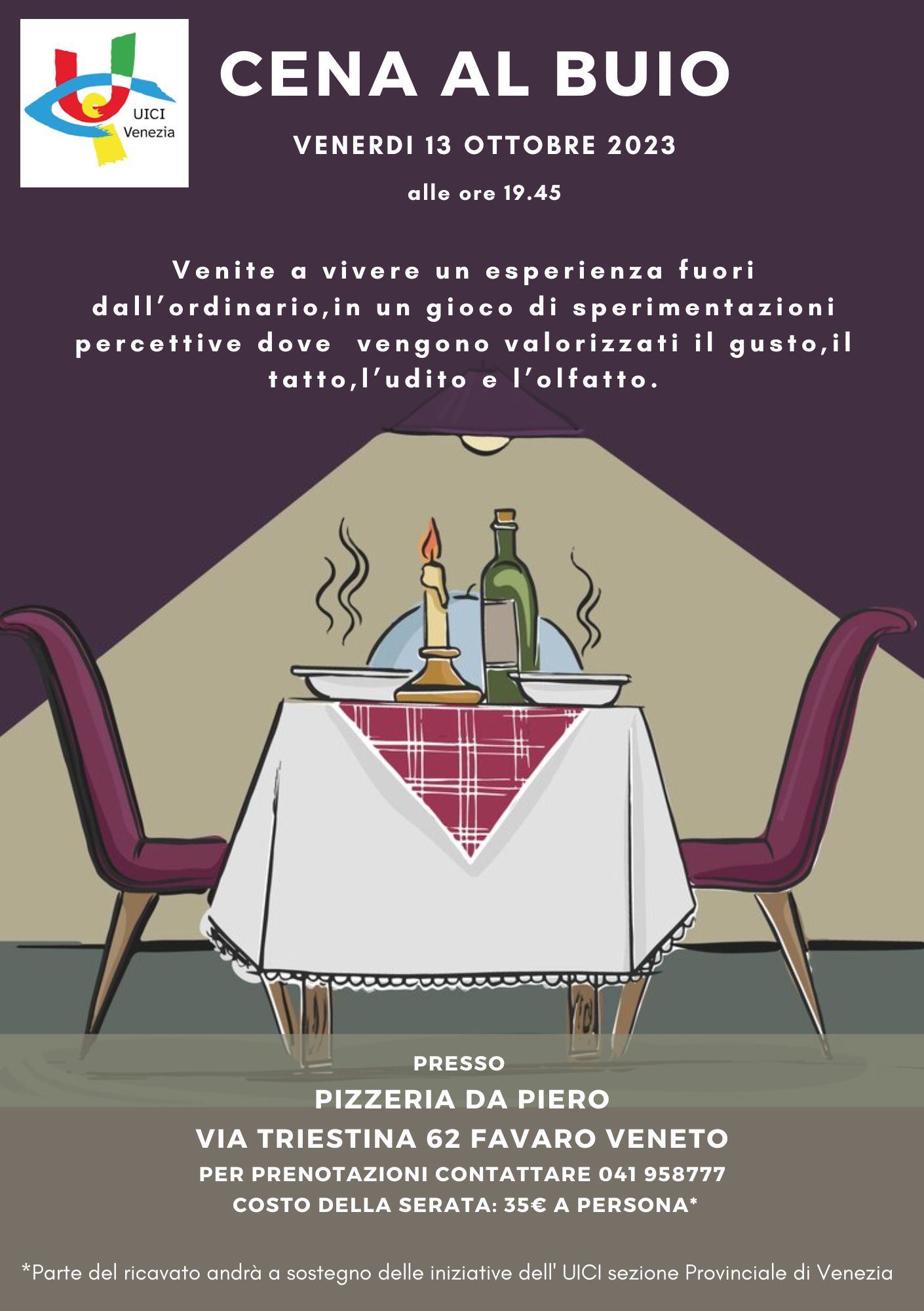 CENA AL BUIO